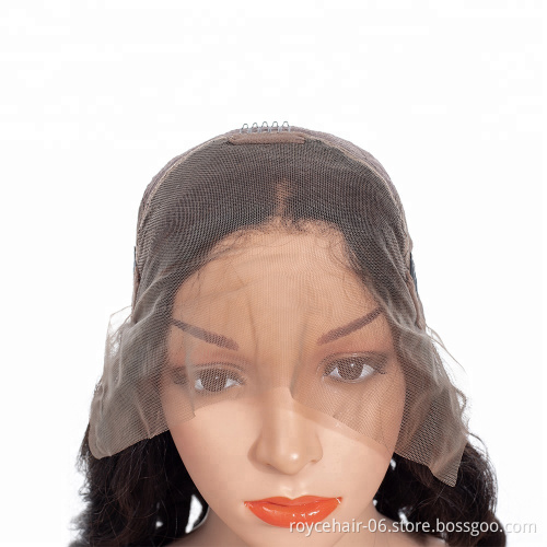 Brazilian Human Hair Cuticle Aligned  Loose Wave Curly  Lace Front Wig with Preplucked Hairline and Baby Hair